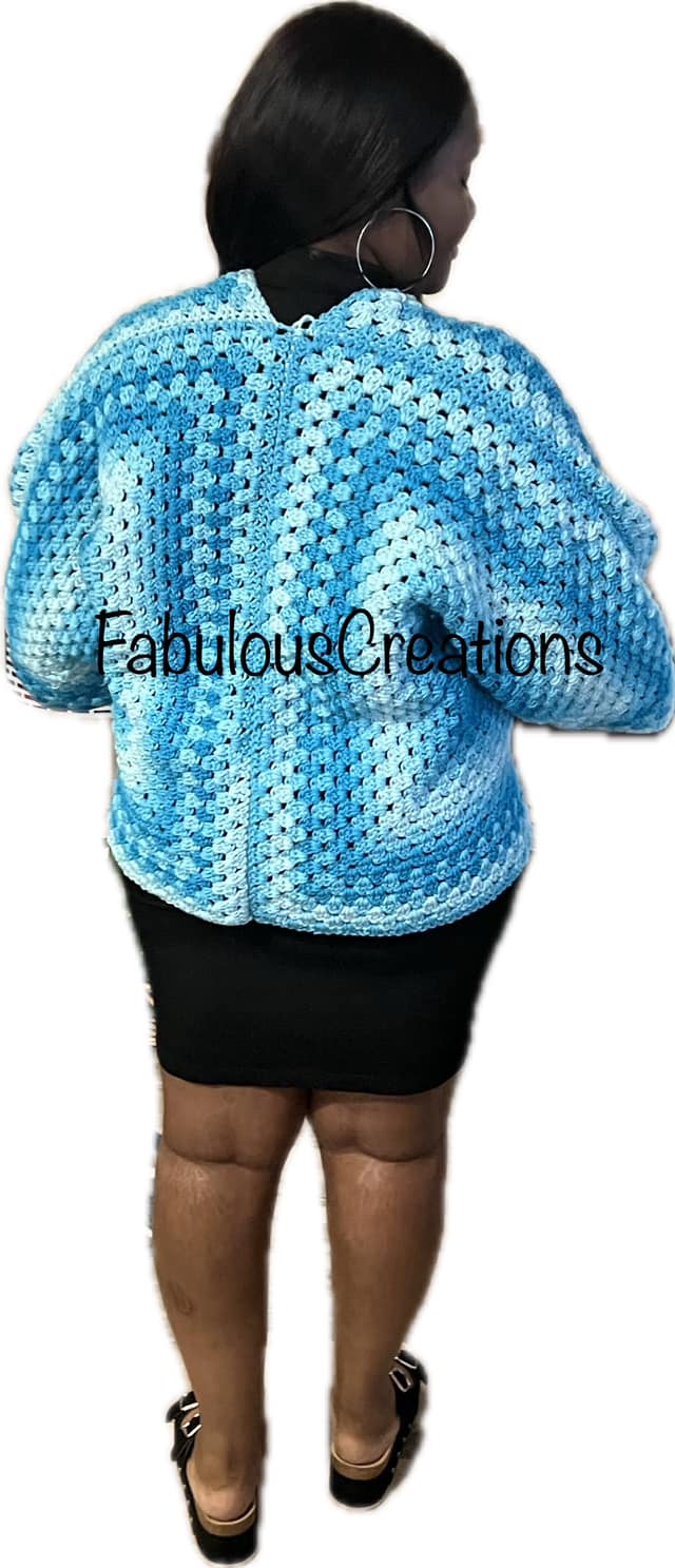 Shades of Blue Hexi Cardigan