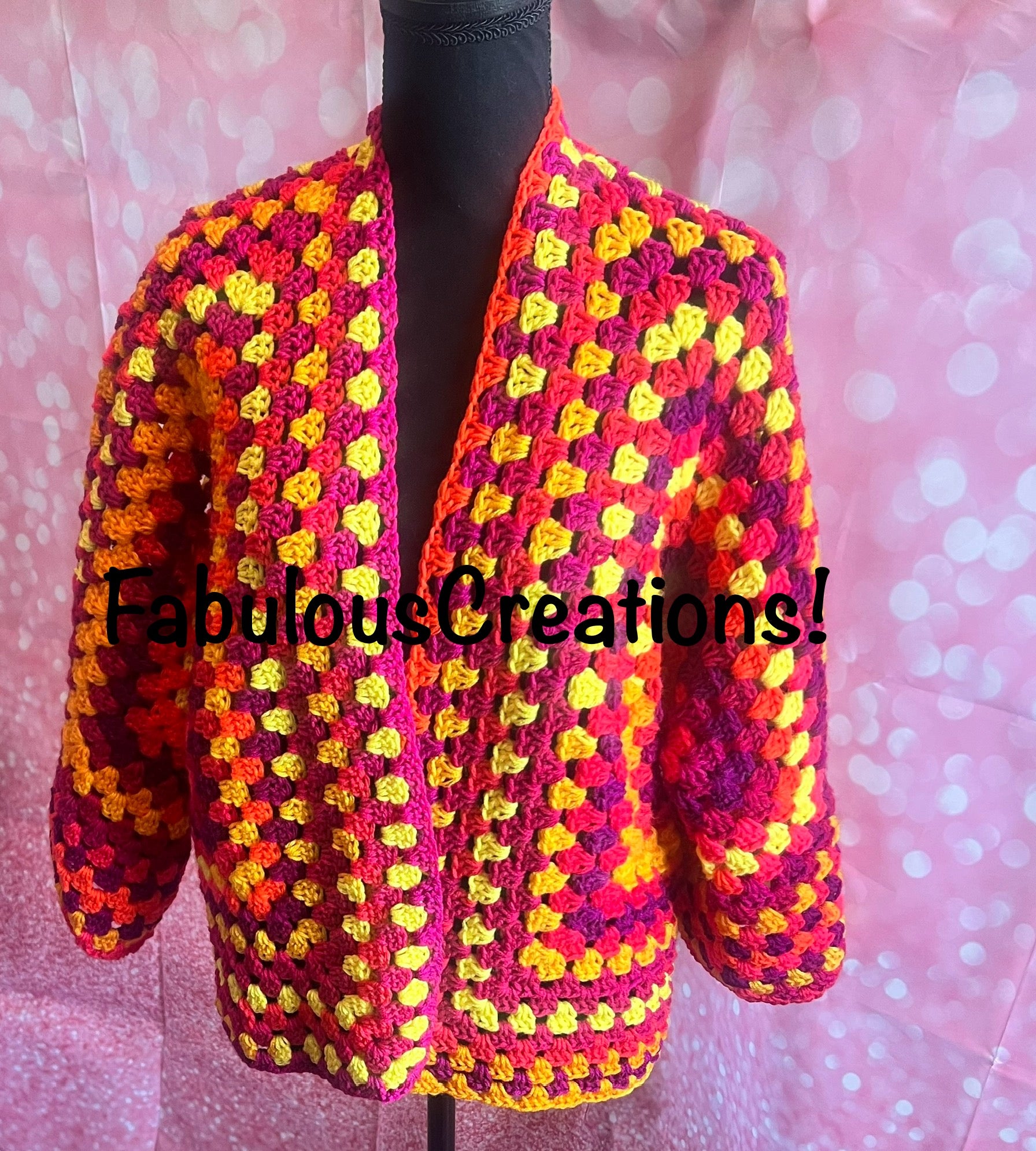 Bright Autumn hexagon cardigan