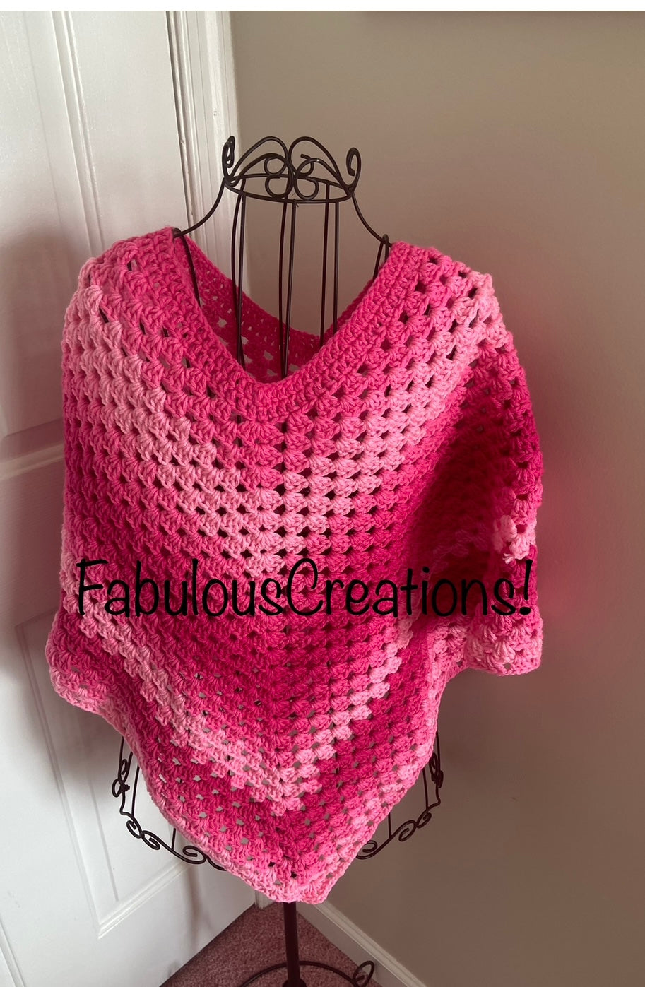 Think Pink! Shades of Pink Poncho