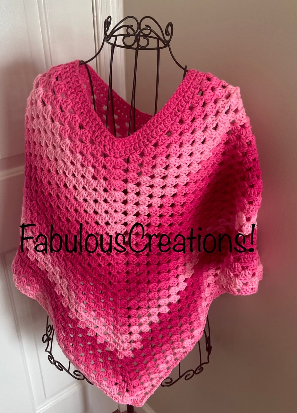 Think Pink! Shades of Pink Poncho