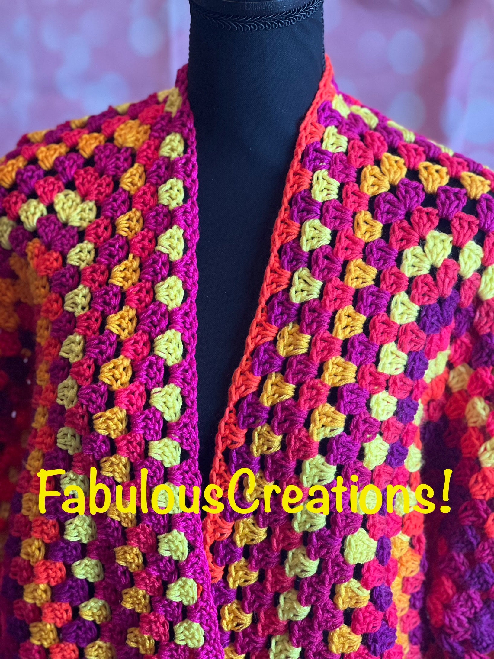 Bright Autumn hexagon cardigan
