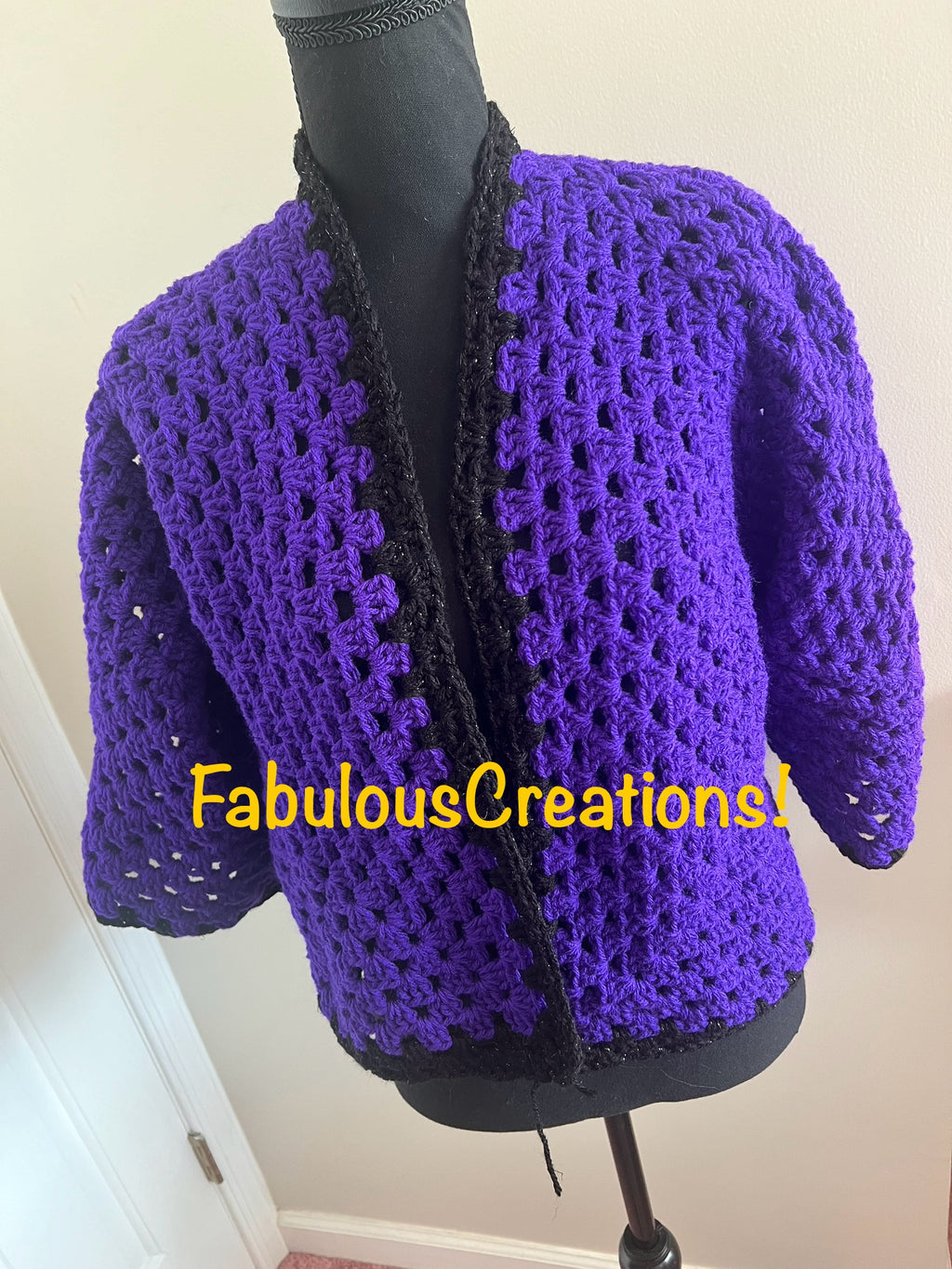Hometown Pride! Amethyst & Black cardigan