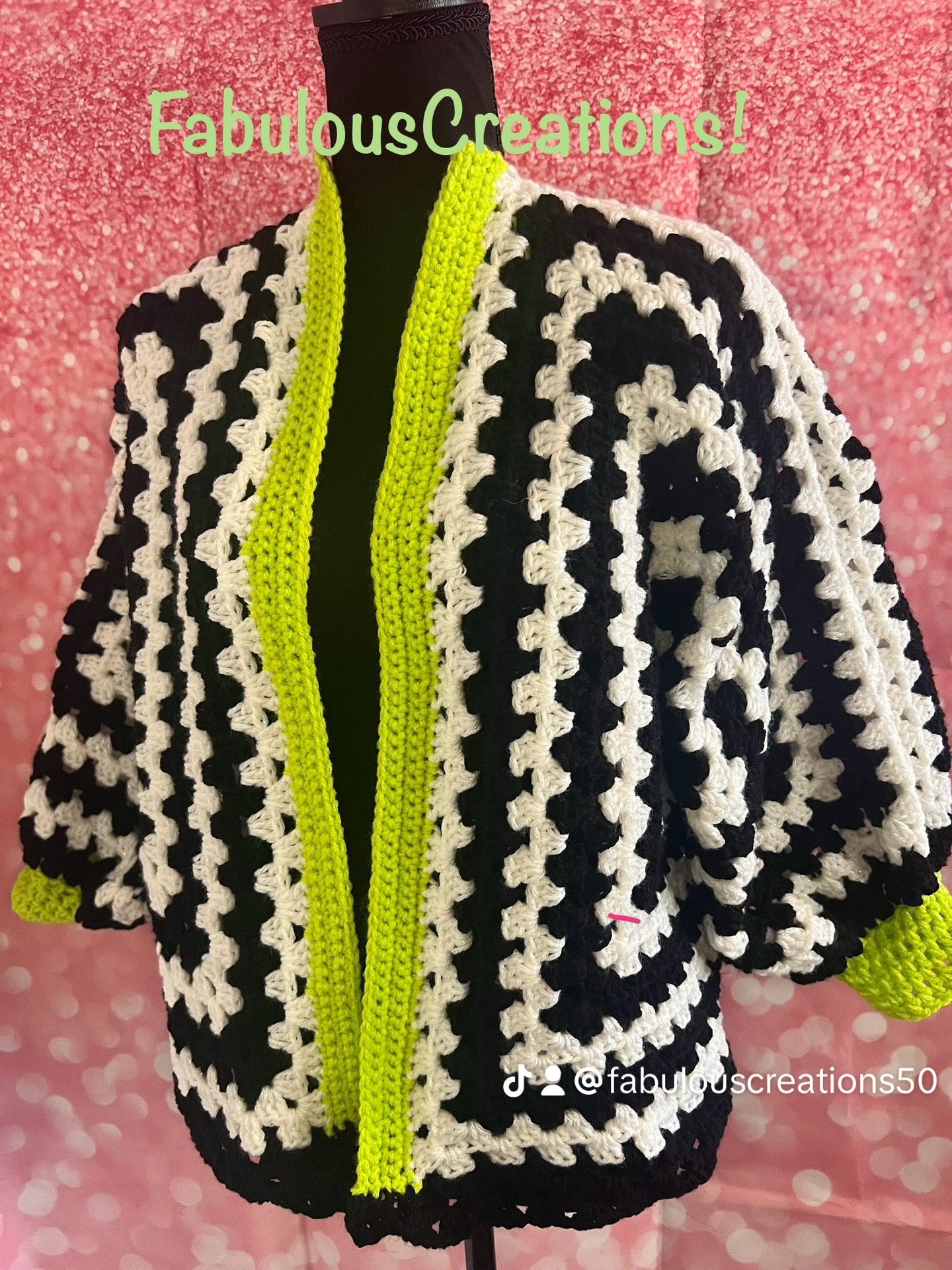 Beetlejuice Inspired Cardigan
