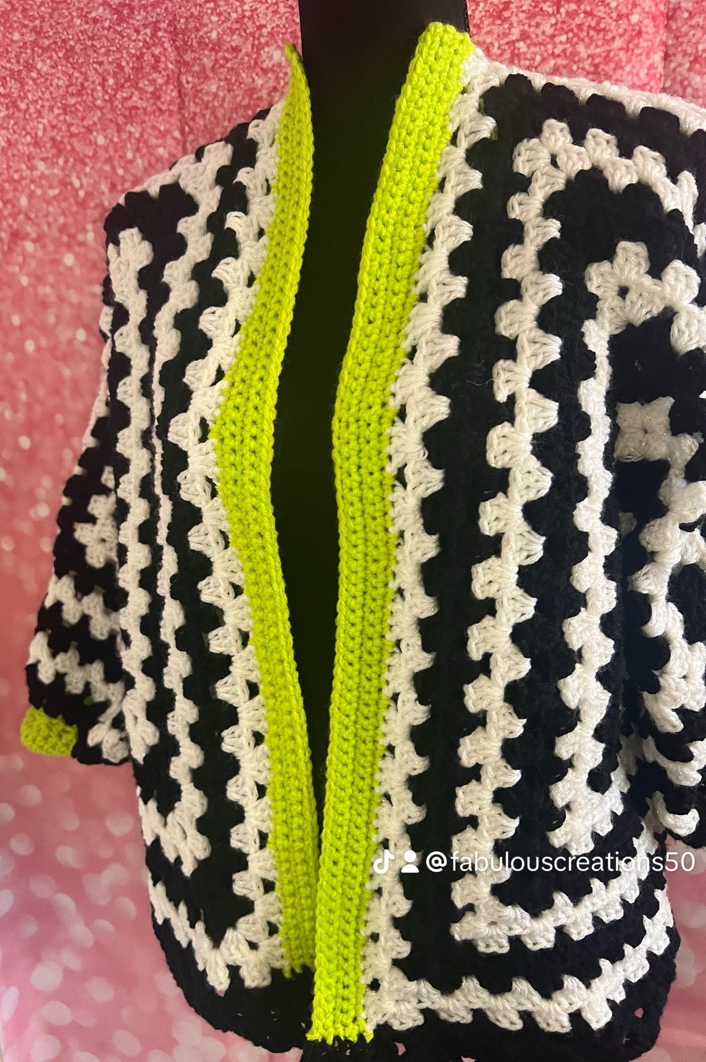 Beetlejuice Inspired Cardigan