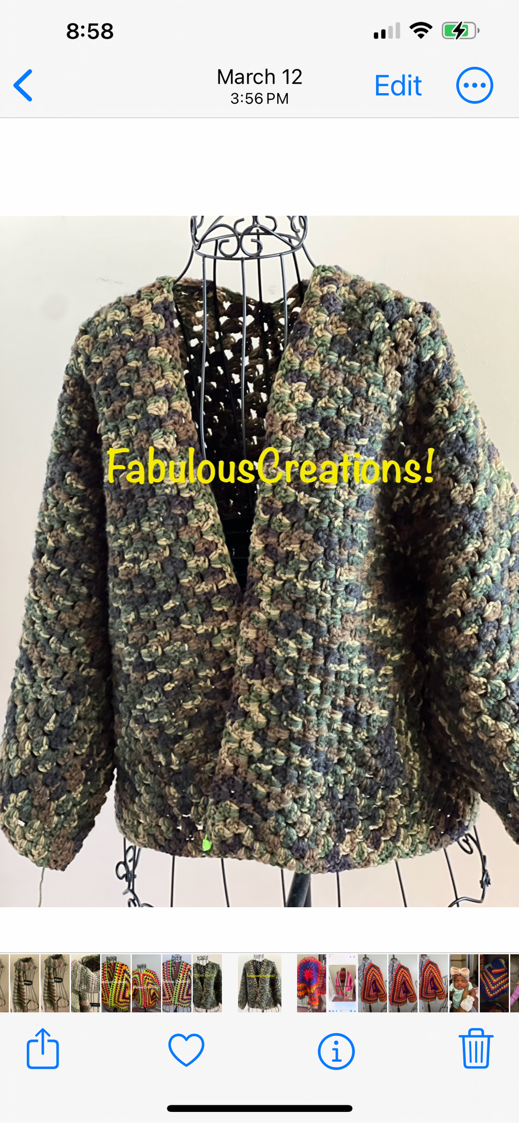 Green Camo Cardigan