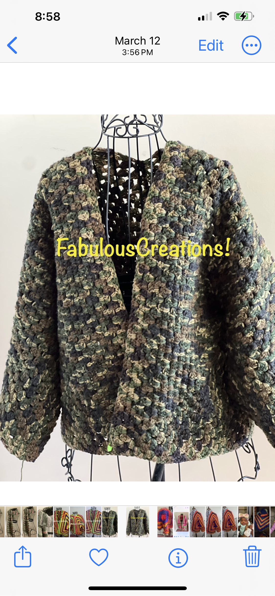 Green Camo Cardigan