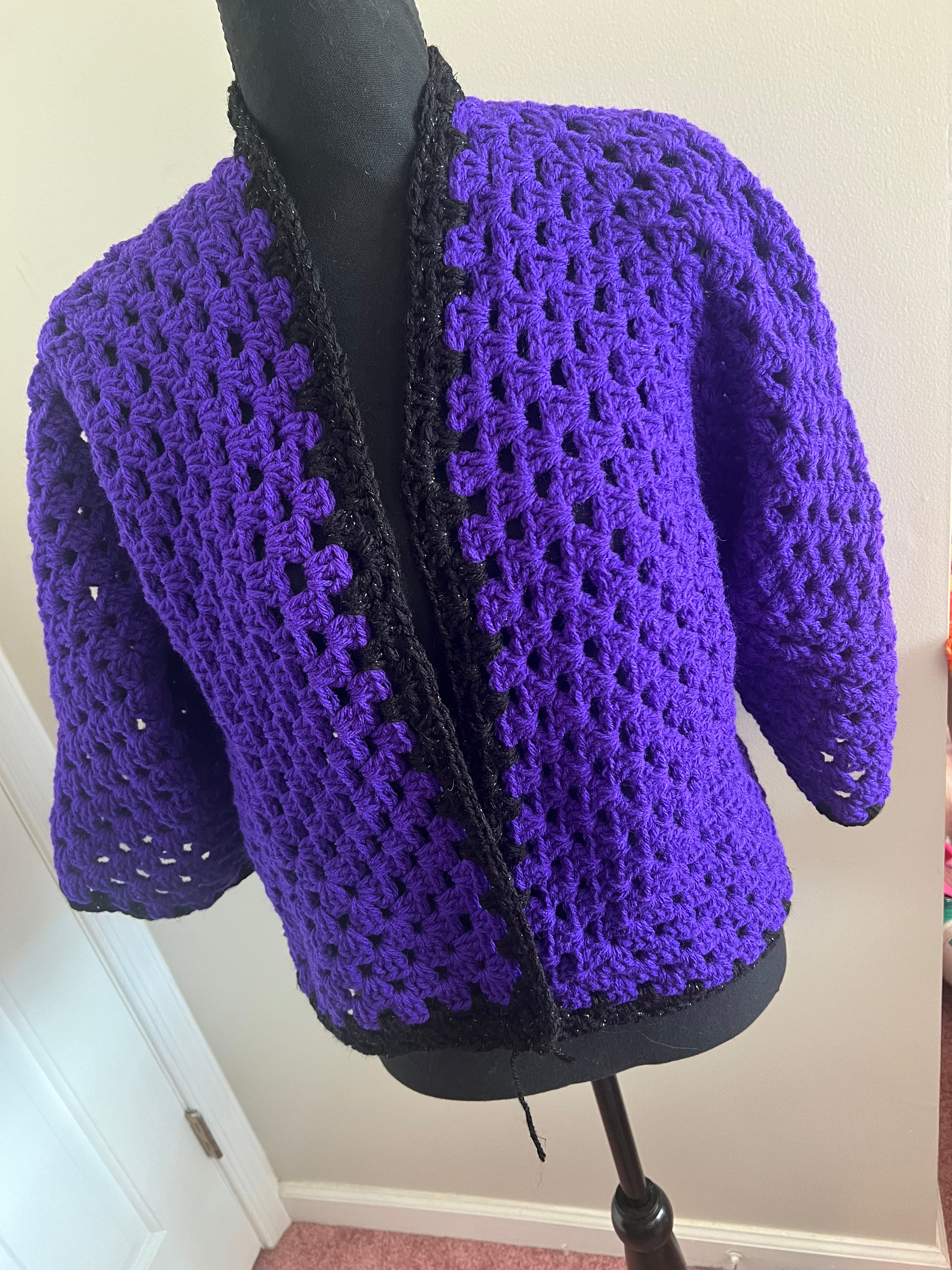 Hometown Pride! Amethyst & Black cardigan