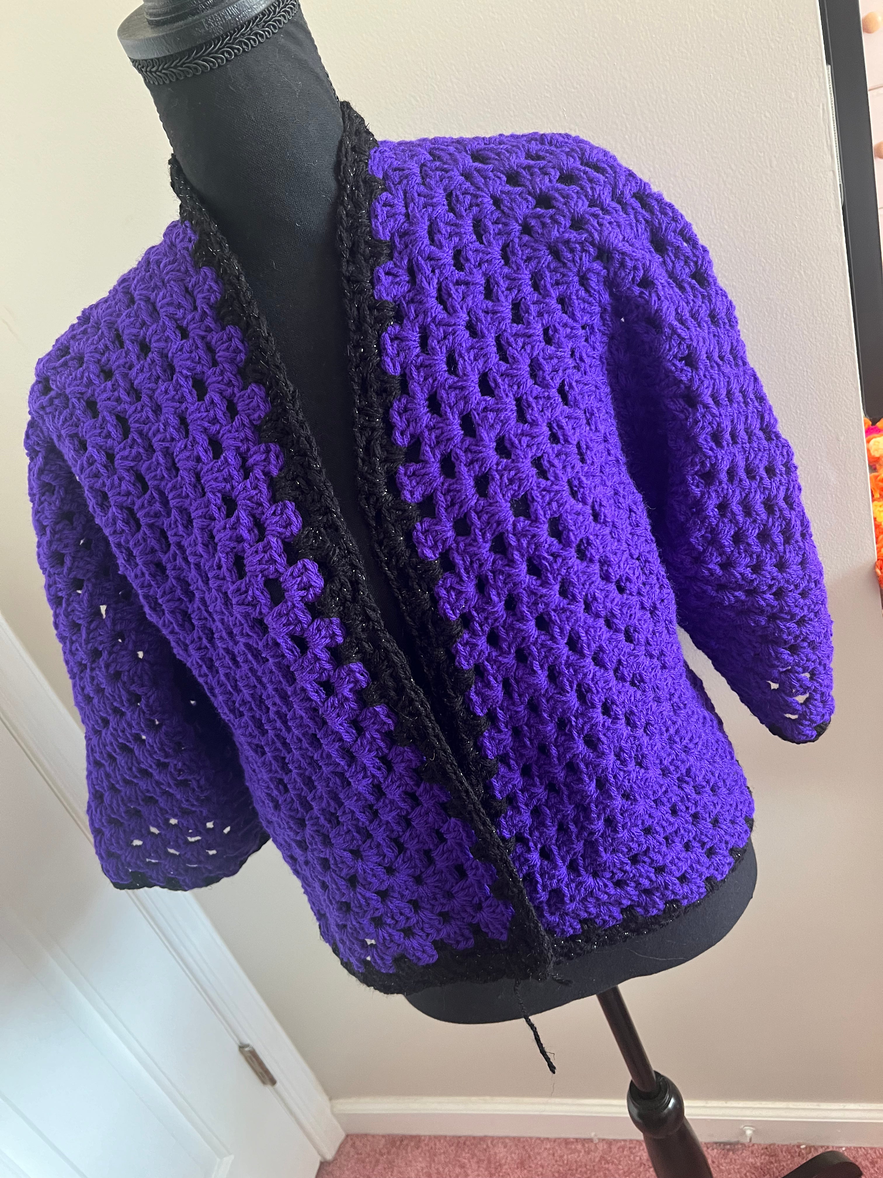 Hometown Pride! Amethyst & Black cardigan